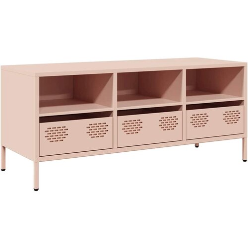 Maison Chic TV omarica - TV enota - Televizijska omarica roza 101,5x39x43,5 cm hladno valjano jeklo, (21701396) Cene