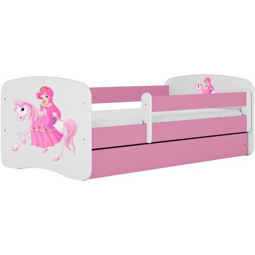 HAPPYKIDS OTROKA POSTELJA DREAMY PRINCESKA NA KONJU (VE BARV IN DIMENZIJ)-Roza-80x160 Slike