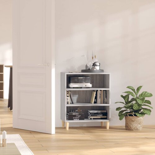 VidaXL Komoda siva sonoma 57x35x70 cm iverna plo&amp;scaron;ča Slike