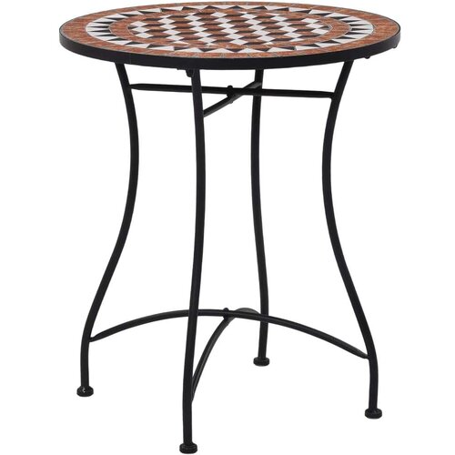 Bistro 3-dijelni mozaični bistro set s keramičkim pločicama boje cigle Slike
