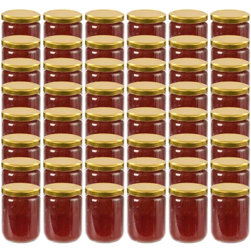  Staklenke za džem sa zlatnim poklopcima 48 kom 230 ml