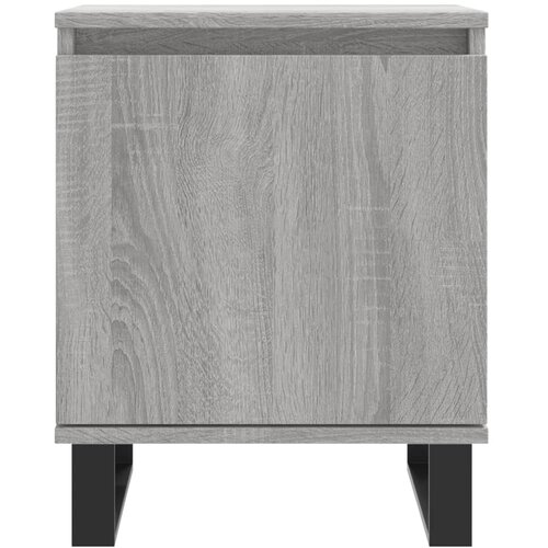  Noćni ormarići 2 kom boja hrasta 40x30x50 cm konstruirano drvo Siva Slike