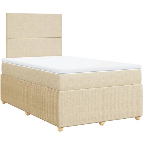 Maison Chic Box spring postelja - Vzmetna postelja z vzmetnico krem 120x190 cm blago SL5233, (21888027) Cene