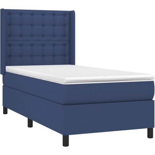  Krevet box spring s madracem LED plavi 80 x 200 cm od tkanine Slike