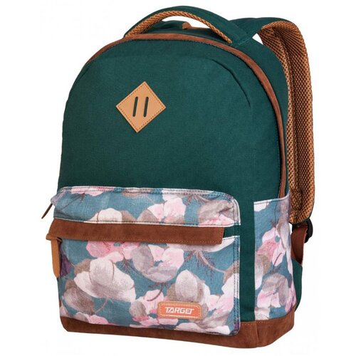 Target Šolski nahrbtnik Canvas Floral Green Cene
