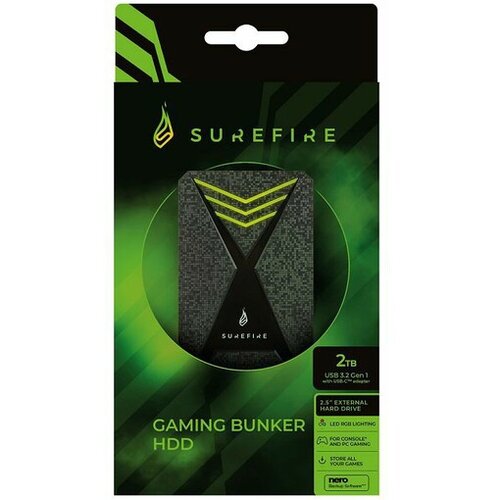 Verbatim 2.5 zunanji trdi disk Surefire GAMING BUNKER 2TB 053682 Cene