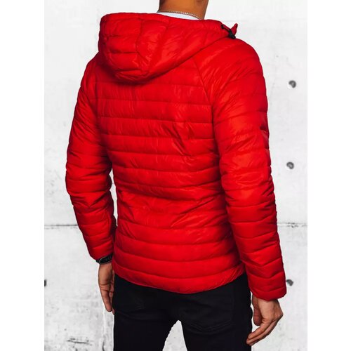 DStreet Men's Transitional Red Quilted Jacket Cene
