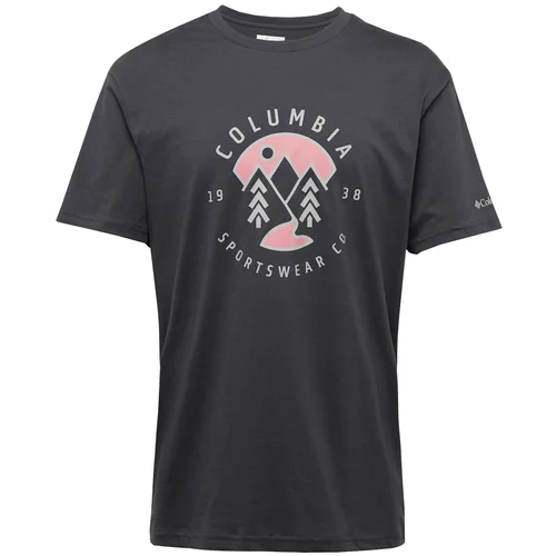 Columbia Funkcionalna majica svetlo siva / roza / črna
