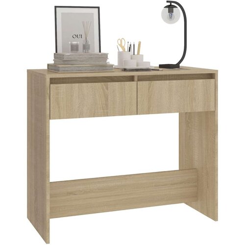 VidaXL Konzolni stol boja hrasta sonome 89 x 41 x 76,5 cm čelični Slike