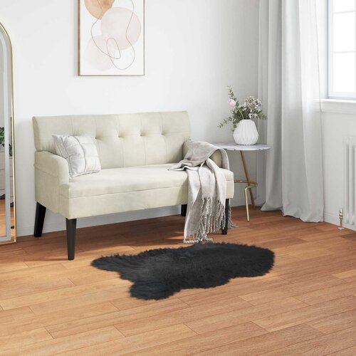  Tepih od umjetne ovčje kože TAFALLA Crna 60 x 90 cm Poliester Cijene