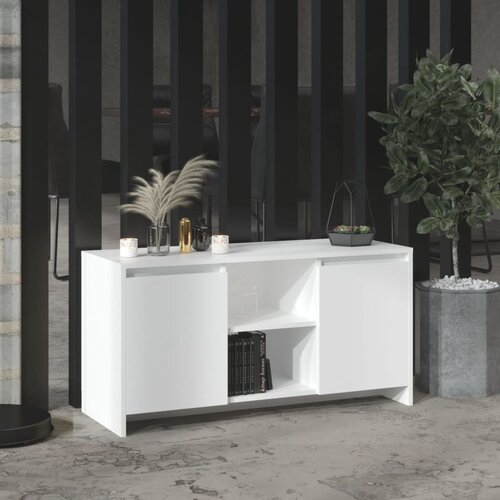 VidaXL TV ormarić bijeli 102 x 37,5 x 52,5 cm od iverice Slike