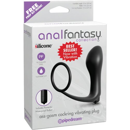 Pipedream Anal Fantasy Ass-Gasm Cockring Vibrating Plug Black Slike
