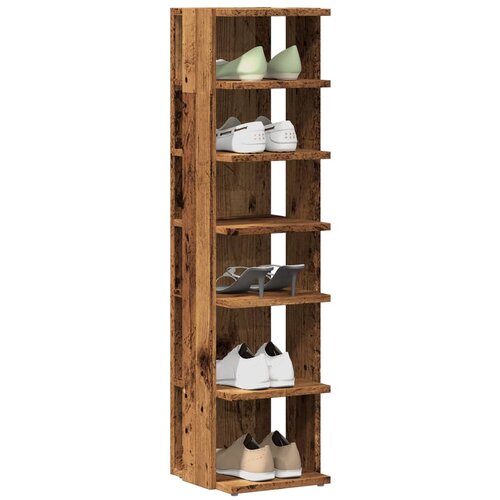 VidaXL Omarica za umivalnik 2 kosa starinski les 28x27x102 cm inž. les Slike