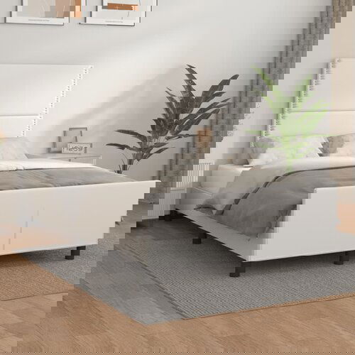 Furnova Posteljni okvir brez vzmetnice bela 120x190 cm umetno usnje, (21934215) Slike