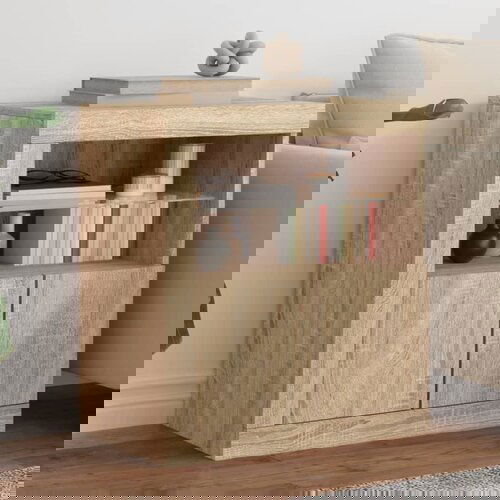 VidaXL Komoda s LED svjetlima boja hrasta sonome 60 5x37x67 cm Slike