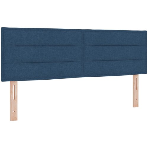 VidaXL Vzglavje z linijskim dizajnom Modro 140 cm Tkanina, (22049623) Slike