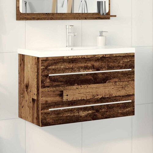  Kupaonski ormarić za sudoper 2 pcs Staro drvo 80 x 38,5 x 48 cm Cene