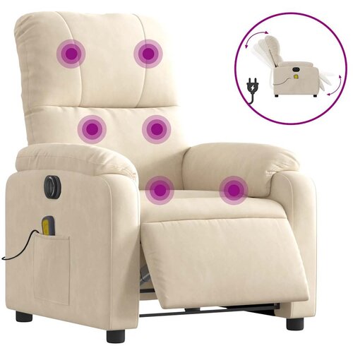 Maison Chic Električni masažni naslanjač - Relax naslanjač bež mikrovlakna, (22061734) Cene