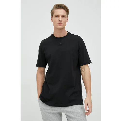 Adidas Pamučna majica boja: crna, jednobojni model