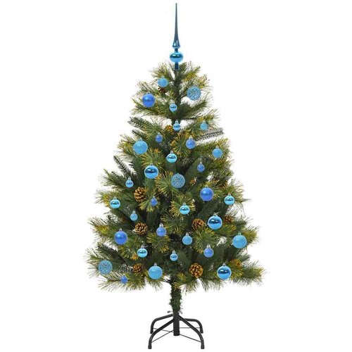 VidaXL Umjetno Drvo za Božić s &amp;Scaron;i&amp;scaron;arkama Zelena 150 cm Slike