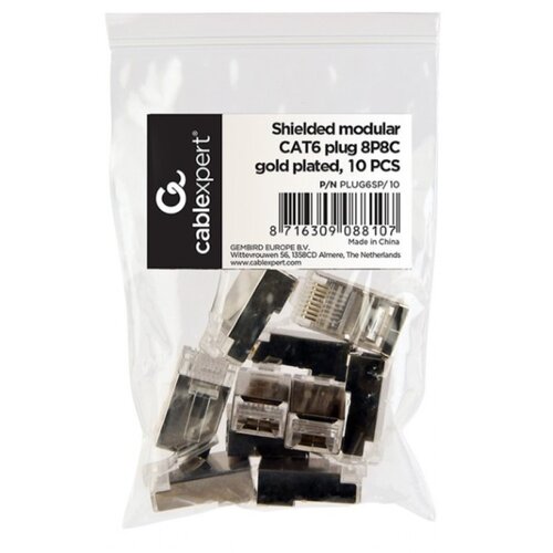 Gembird PLUG6SP/10 Shielded modular CAT6, 10 u pakovanju / CENA PO PAKOVANJU Cene