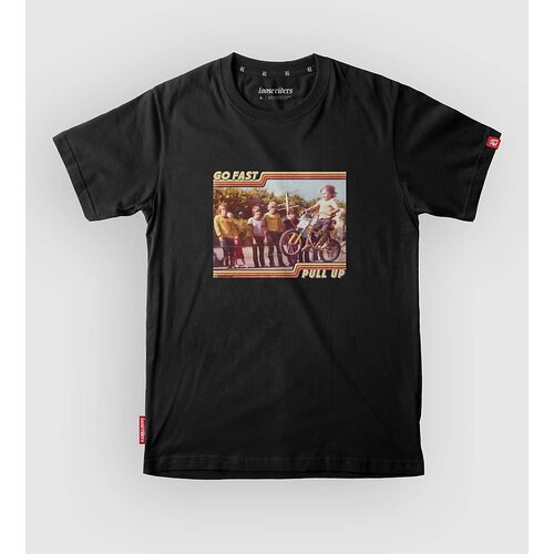 Loose Riders Go Fast Pull Up Tech Tee black Cene