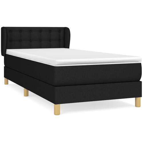 Maison Chic Box spring postelja - Vzmetna postelja z vzmetnico črn 90x190 cm blago SL887, (21889785) Slike