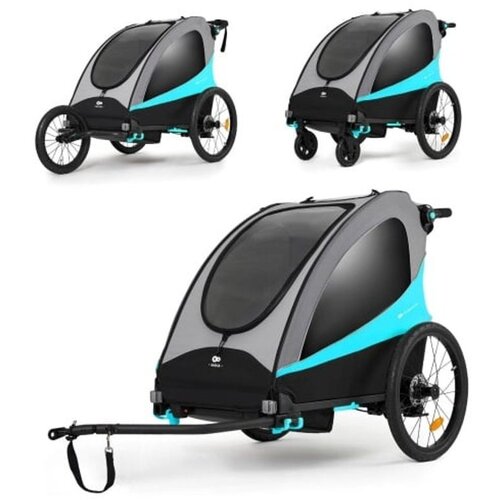 Kinderkraft prikolica za bicikl 3U1 nava hawaiian KSNAVA00BLU0000 Cene