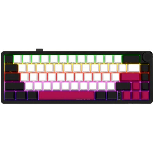 Lorgar wireless 65% mechanical gaming keyboard pro, black/red, en layout LRG-KBP70MW-BK-US Slike
