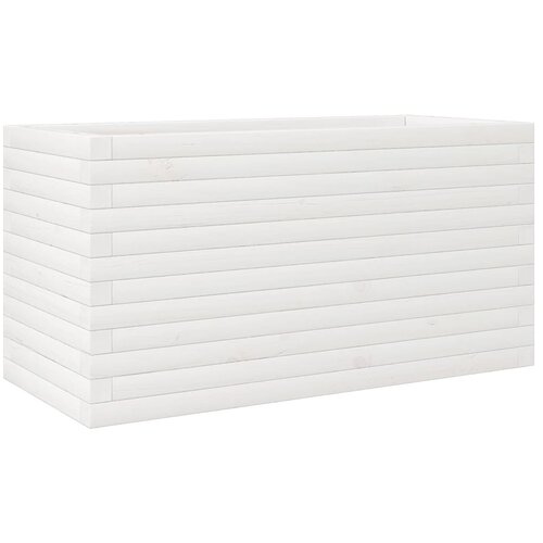 Maison Chic Vrtno cvetlično korito - Cvetlični Lonec belo 90x40x45,5 cm trdna borovina, (21789267) Cene