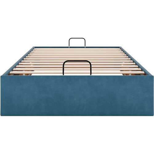 VidaXL okvir za krevet bez madraca tamnoplavi 100x200 cm bar&amp;scaron;unasti Slike