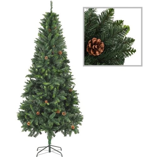  Umjetno božićno drvce sa &scaron;i&scaron;kama zeleno 210 cm - Zelena 210 x 119 cm 1 1 Cijene