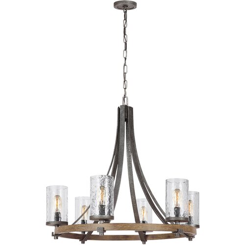 Quintiesse QN-ANGELO6 - Luster na lancu ANGELO 6xE27/60W/230V dekor hrasta Cene