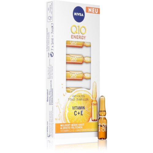 Nivea Q10 Energy Vitamin C + E 7-dnevni poživljajoči tretma za kožo 7 ml za ženske Slike