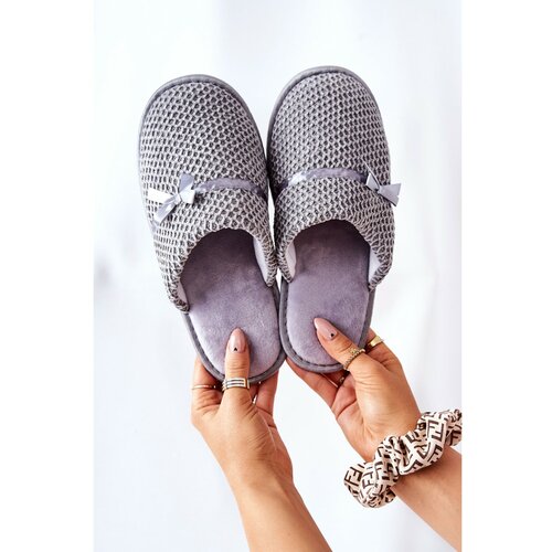 Kesi Women's Slippers With Bow Grey Evira Slike