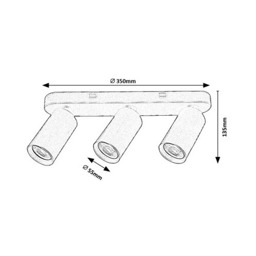 Rabalux spot lampa yorli, 3xGU10, crna Slike