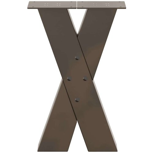  Noge za stolić X-oblika 2 kom prirodni čelik 28x(42-43)cm čelik Slike