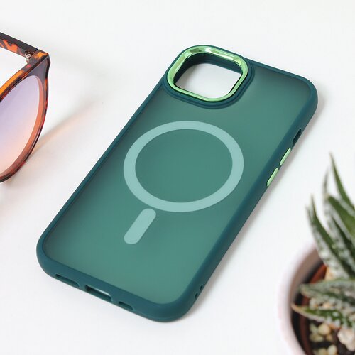 Torbica magsafe colorful za iphone 13 6.1 tamno zelena Slike