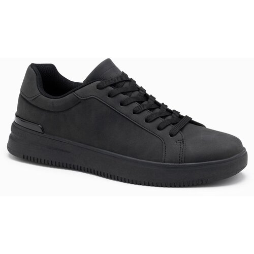 Ombre Casual uniform men's eco nubuck shoes - black Slike