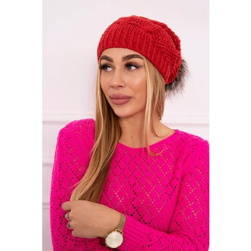Kesi Cap with fleece Sowa K210 raspberry