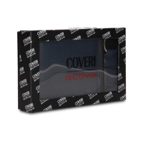 Coveri Collection mu&Scaron;ki set koŽni novČanik i privezak c-1034/ plavi Cene
