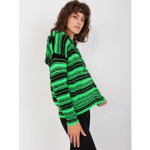 Fashion Hunters Green and black wool sweater