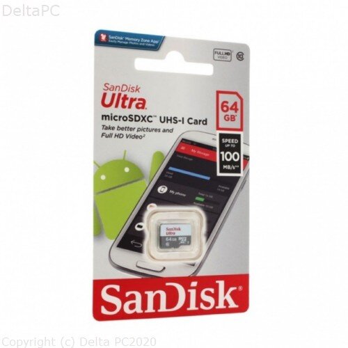 San Disk SDXC 64GB Ultra Micro 100MB Clas 10 UHS-I Slike