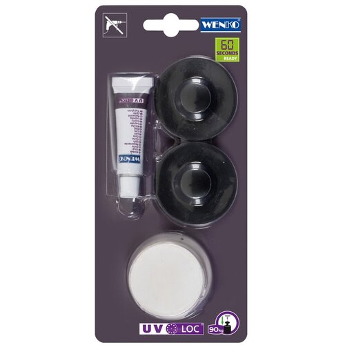 Wenko crni set za pričvr&amp;scaron;ćivanje na povr&amp;scaron;ine pomoću UV-Loc Slike