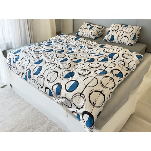 posteljina za francuski ležaj blue eye 200x220cm Slike