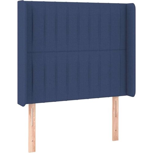  Uzglavlje plavo 83 x 16 x 118/128 cm od tkanine Slike
