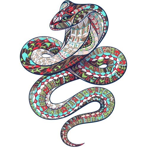  Drvene puzzle - Cobra / L KP21935 Cene