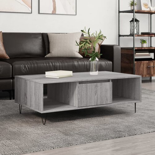 vidaXL Klubska mizica siva sonoma 104x60x35 cm inženirski les Cene