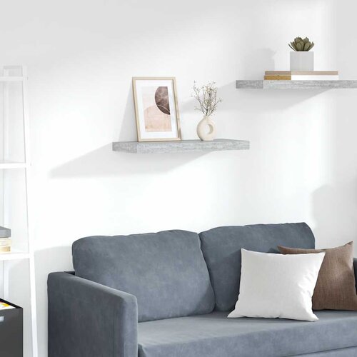  Plutajuća zidna polica siva boja betona 60 x 23,5 x 3,8 cm MDF Cijene