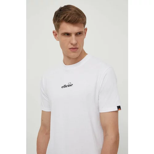 Ellesse Pamučna majica Ollio Tee za muškarce, boja: bijela, s tiskom, SHP16463
